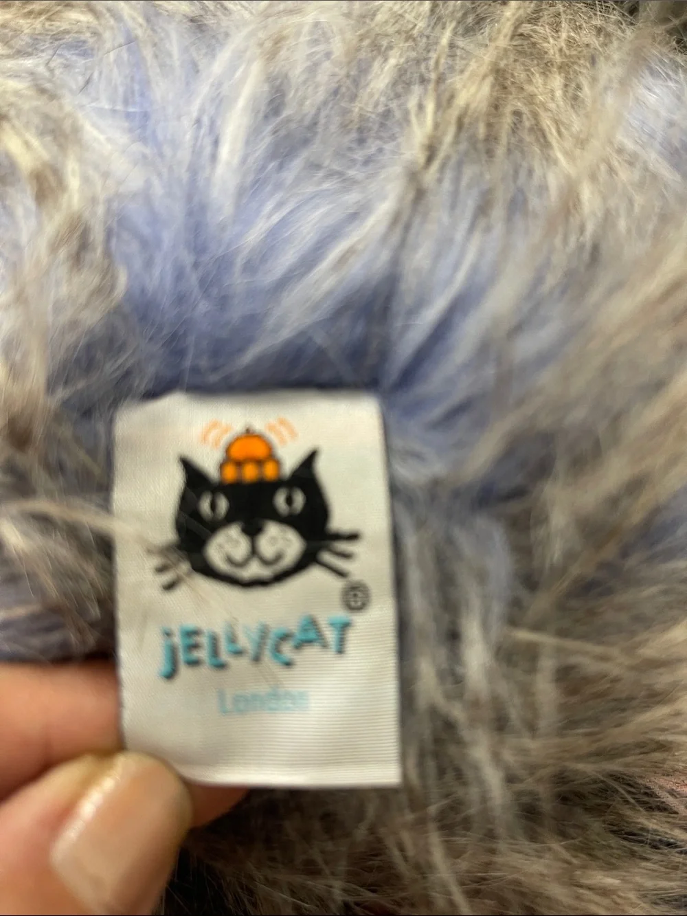 Jellycat Blue and Brown Fuzzy Small Plush